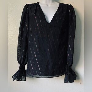 Amanda Uprichard Adriel Sheer Sleeve Size M “NEW”